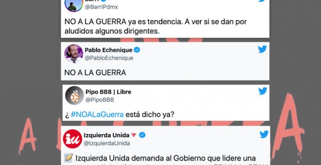 "No a la guerra" se convierte en tendencia en Twitter en medio de la tensión entre EEUU y Rusia:  "Es increíble que haya que recordarlo otra vez"