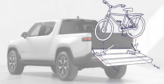 Rivian ya tiene diseñado como transportar sus nuevas bicicletas eléctricas en la R1T