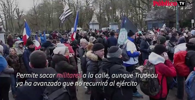 Justin Trudeau recurre a poderes especiales para frenar las protestas en Canadá