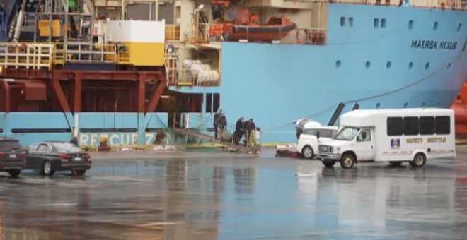 Los cuerpos de los marineros gallegos comienzan a llegar al puerto de Saint John