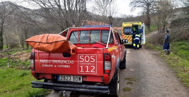 Evacuado un jinete herido tras desbocarse su caballo en Puente Viesgo