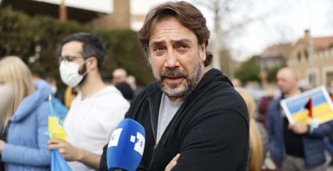 Javier Bardem se cuela en los 'trending topic' de Twitter tras asistir a la manifestación de apoyo a Ucrania ante la embajada rusa