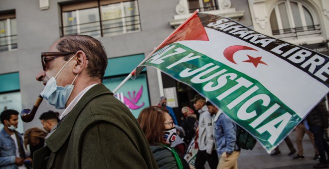 Unas 300 personas protestan en Palma por el cambio de posición del Gobierno sobre el Sáhara