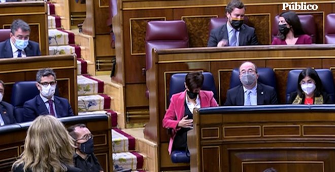 Yolanda Díaz, a Macarena Olona (Vox): "Con sindicatos fuertes, el programa laboral que defienden jamás podrán llevarlo a cabo"