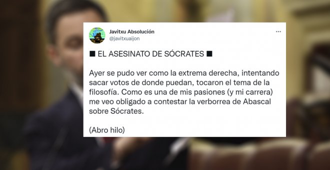 Un estudiante de filosofía da una lección socrática a Abascal: "Clase gratuita para fachas que van de leídos"