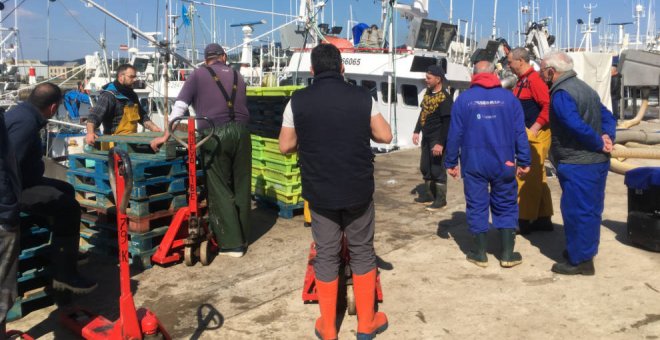 La lonja de Santoña subasta en dos días más de 1.200.000 kilos de bocarte