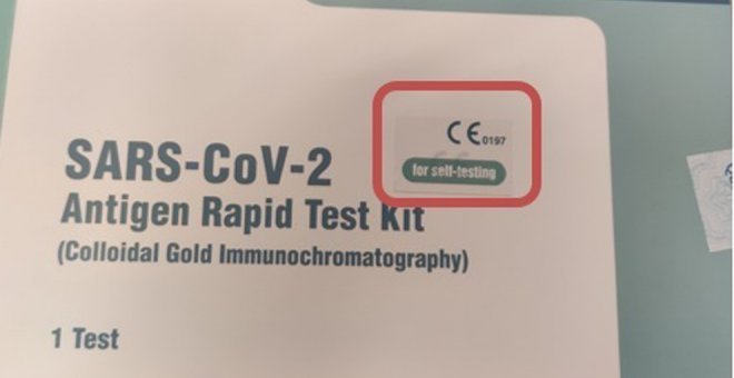 Piden retirar un test de antígenos para profesionales que se vende como autodiagnóstico