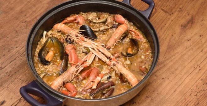 Pato confinado - Receta de arroz caldoso a la marinera