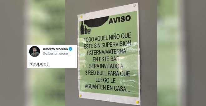 La drástica medida de un bar contra los niños sin supervisión: "Será invitado a tres Red Bull para que luego le aguanten en casa"