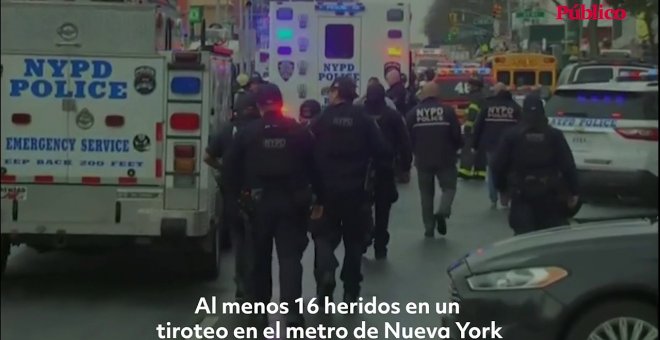 VÍDEO | Al menos 16 heridos en un tiroteo en el metro de Nueva York