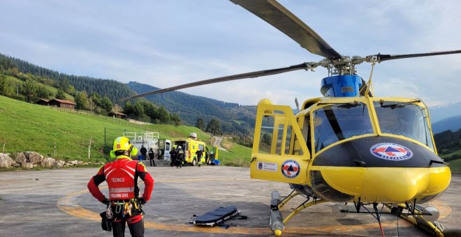 Evacuada en helicóptero una persona con movilidad reducida al caerse en Peñarrubia