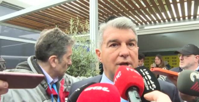 Laporta: "Mientras hay vida hay esperanza y nosotros estamos con el ánimo de ganar los máximos partidos posibles"