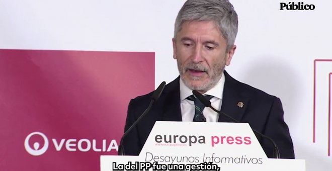 Marlaska critica la gestión de Interior del PP de Rajoy: "Se debilitaron recursos públicos para proteger intereses de partido"