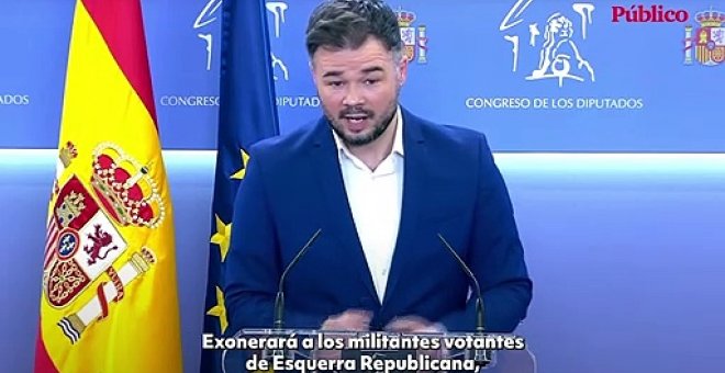 Rufián: "El rey ahorra tanto porque no paga alquiler ni hipoteca"