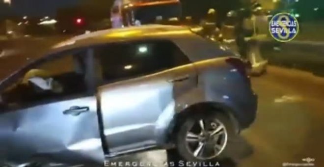 Un conductor ebrio provoca un accidente con 4 heridos en Sevilla