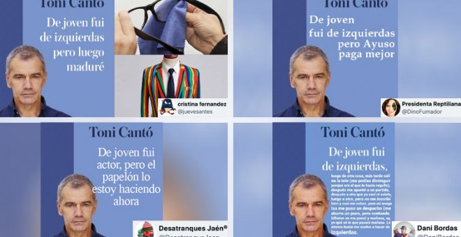 El nuevo libro de Toni Cantó, reinterpretado en memes: "De joven fui actor, pero el papelón lo estoy haciendo ahora"