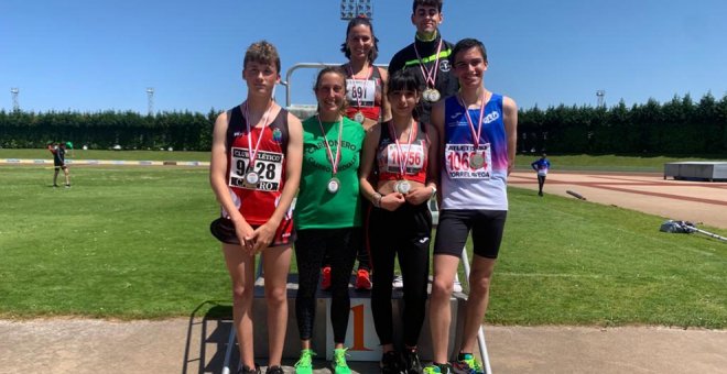 Martín Rodríguez y Ángela Ruiz, campeones de Cantabria de 5.000 metros marcha