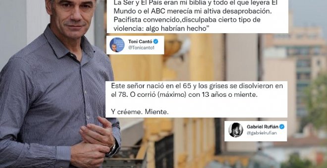 Toni Cantó dice que de joven fue de izquierdas y corrió "delante de los grises" y los tuiteros le desmontan su historia