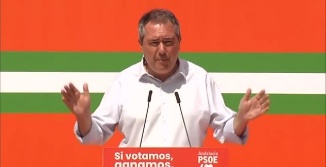 Juan Espadas: "Algunos no quieren campaña electoral porque se avergüenzan de sus siglas"