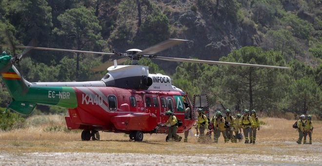 Logran estabilizar el incendio forestal de Sierra Bermeja