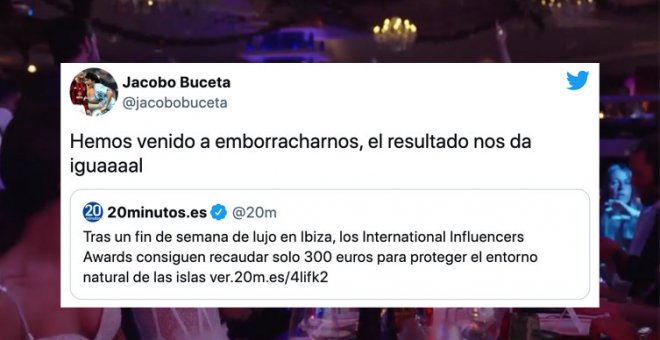 "Pues tanta influencia no tendrán, ¿no?": los tuiteros reaccionan con ironía a la escasa recaudación benéfica en una gala de 'influencers'