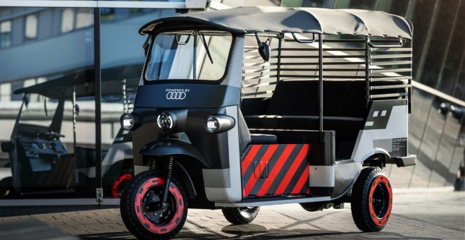 Este Tuk-Tuk eléctrico tiene baterías recicladas de Audi e-tron