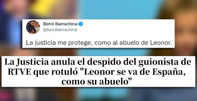 La brillante reacción del guionista de RTVE a la anulación de su despido por el rótulo sobre el emérito