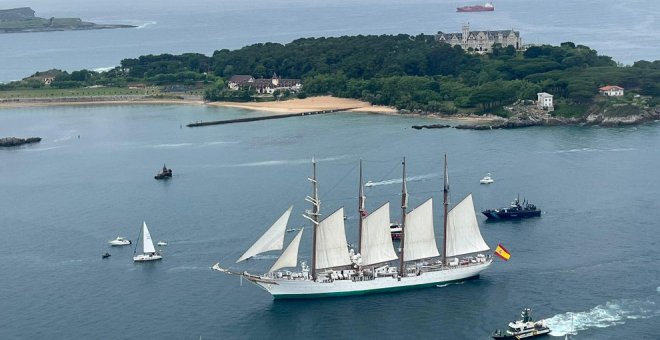 Detectan un dron no autorizado durante la visita del 'Juan Sebastián de Elcano'