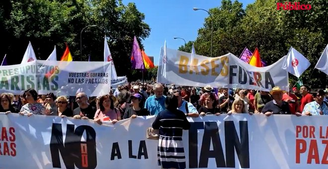 Manifestación contra la OTAN en Madrid: "La seguridad humana está en otro lugar"