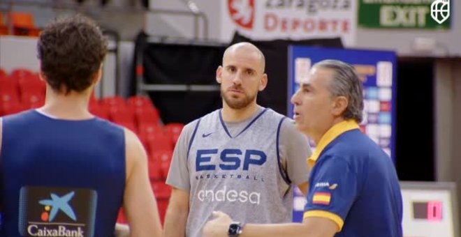 La selección española de baloncesto, lista para el partido contra Macedonia