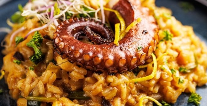 Pato confinado - Receta de risotto de pulpo: un arroz cremoso y deliciosamente marino