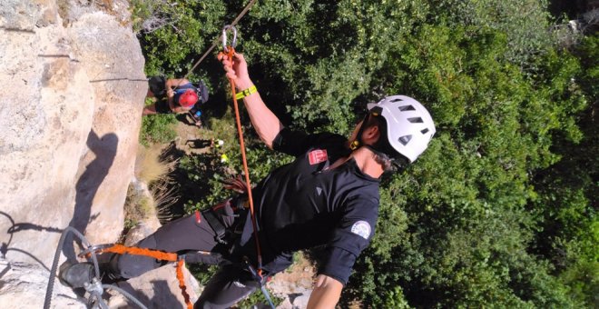 Rescatados dos varones de la vía ferrata de La Hermida