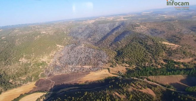 Estabilizado el incendio en la provincia de Albacete que ya ha arrasado 250 hectáreas de bosque y encinas centenarias