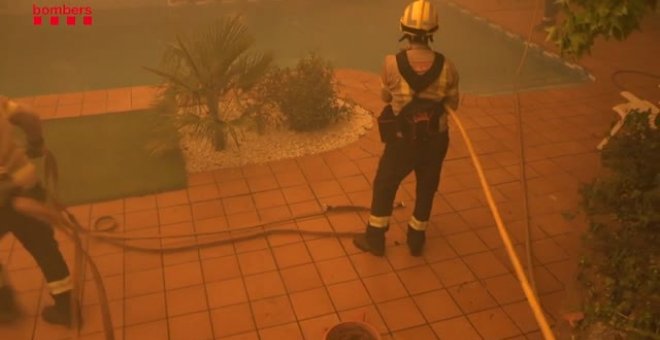 Un incendio forestal cerca la localidad barcelonesa de Pont de Vilomara