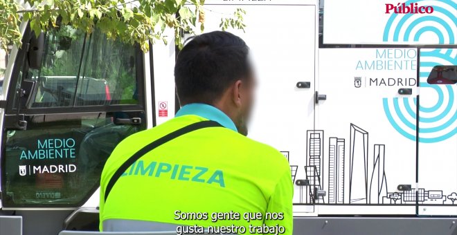 Trabajadores de limpieza de Madrid: "Con estas temperaturas es insoportable barrer en muchas zonas"