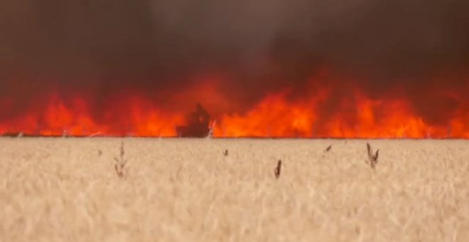 Angustiosas imágenes de la huida del hombre engullido por las llamas en Zamora