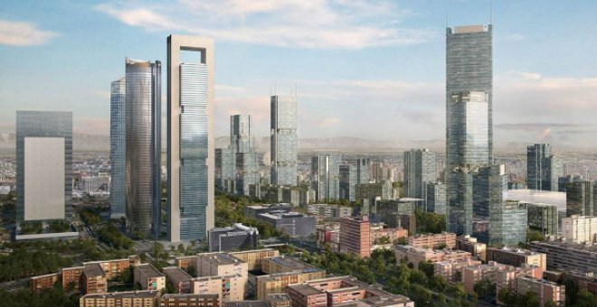 La 'City' madrileña, la Castellana y un señor bajito contento