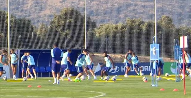 Últimos entrenamientos del Atlético de Madrid en Los Ángeles de San Rafael