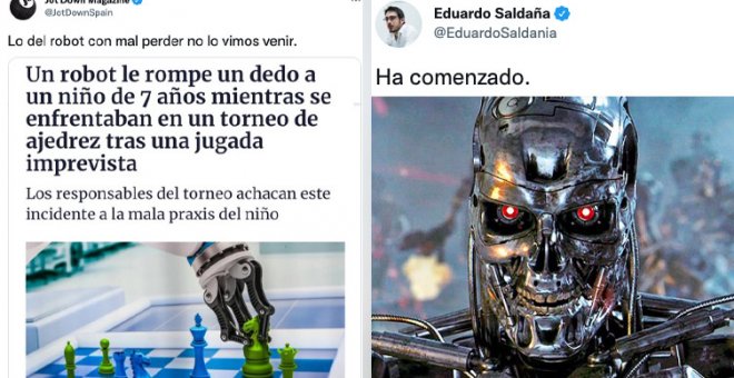 Un robot le rompe un dedo a un niño jugando al ajedrez y las redes analizan el suceso: "Ha comenzado. Skynet está aquí"