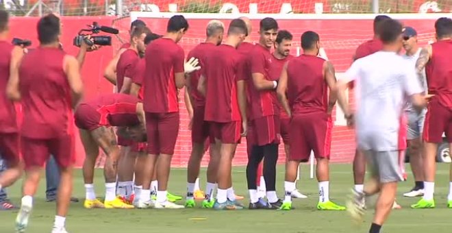 Isco entrena por primera vez con el Sevilla