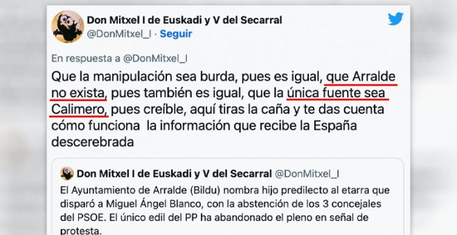 Un tuitero crea un burdo bulo como experimento y acaba retratando a periodistas, políticos y tuiteros de derechas