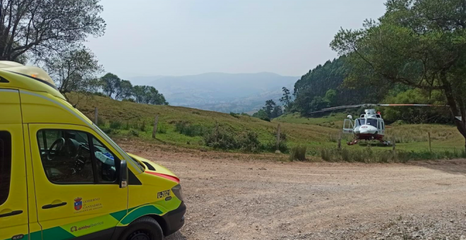 Evacuado un ciclista con el hombro y costillas rotas al caer en el Monte Caballar