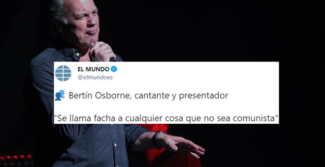 Bertín Osborne dice que "se llama facha a cualquier cosa que no sea comunista" y se lía: "También se llama cantante a cualquier cosa"