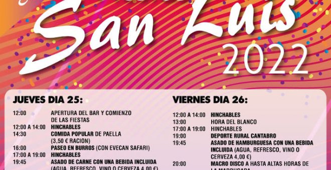 Las Fiestas de San Luis regresan a Noja con música, gastronomía y entretenimiento para toda la familia