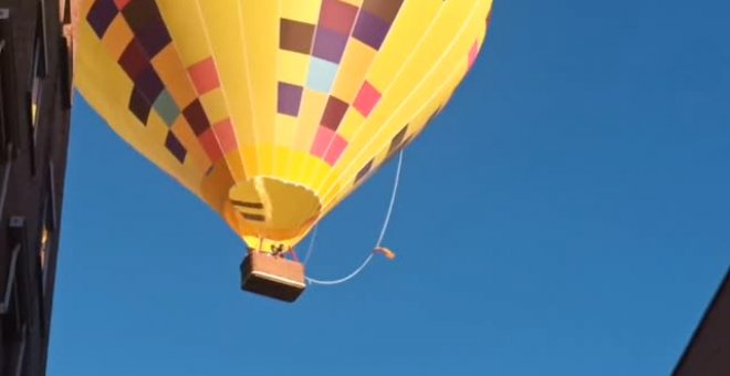 Un globo aerostático la arma en Valladolid