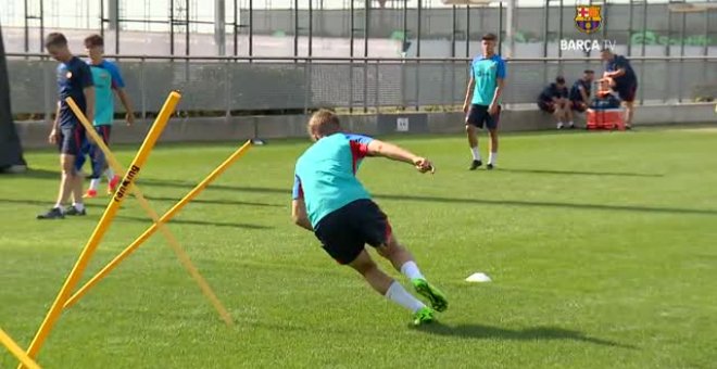 Segundo entrenamiento de la semana para los disponibles del Barça