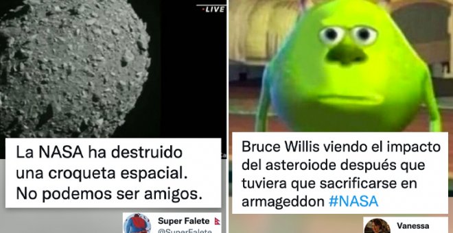 La NASA choca una nave contra un asteroide para desviarlo y los tuiteros no pueden contenerse: "Faltó Aerosmith y Bruce Willis"