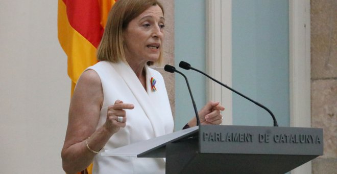 Carme Forcadell pide a la Virgen de Montserrat que provoque la lluvia para combatir la sequía