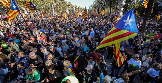 La divisió de l'independentisme irromp en l'acte pel cinquè aniversari de l'1-O