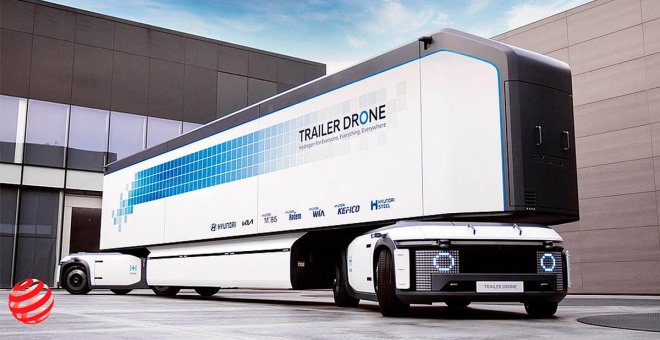 Trailer Drone, Hyundai apuesta por el hidrógeno para darle la vuelta al transporte de contenedores